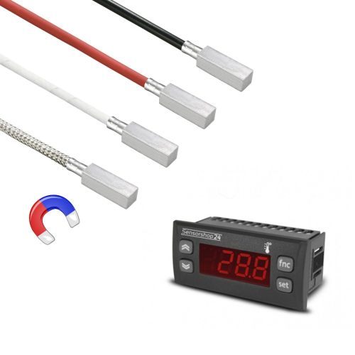 Elektronische Temperaturanzeige für PT100 inkl. Magnetischer Anlegefühler
